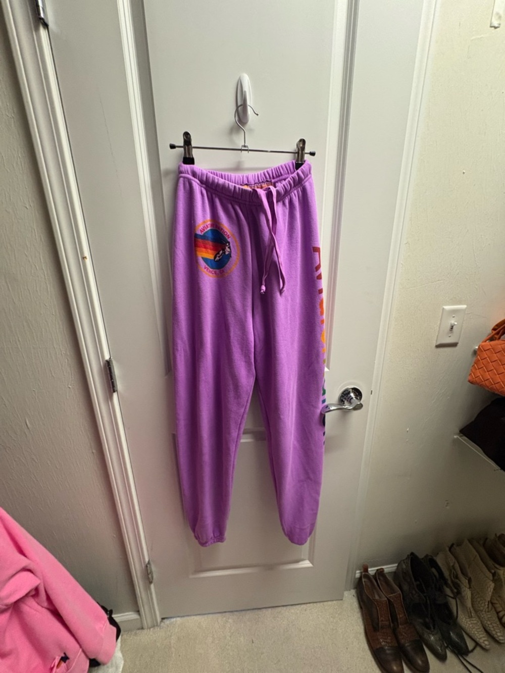 Aviator nation Lavender Graphic Lounge Joggers